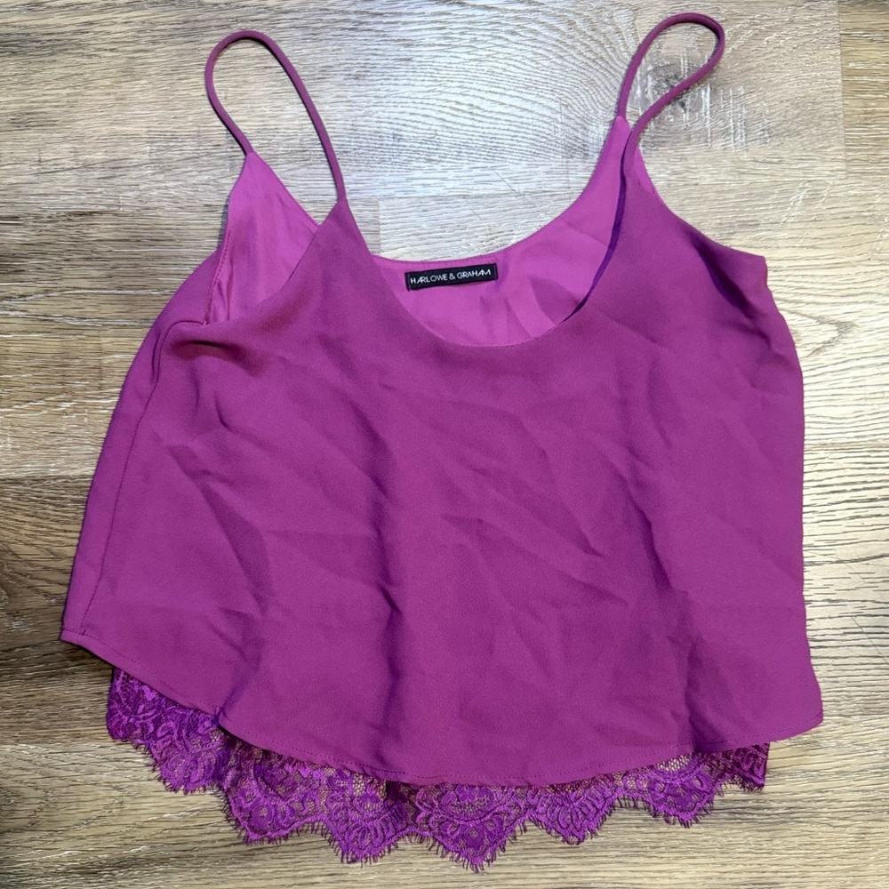 Harlowe & Graham Cropped Blouse - Picture 1 of 7